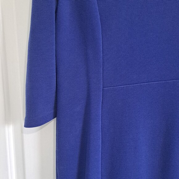 Hobbs London Blue Ribbed Dress - Picture 3 of 4